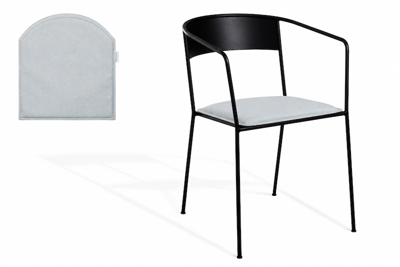 Arholma outdoor chair cushion in Panama Fossil fabric by Skargaarden