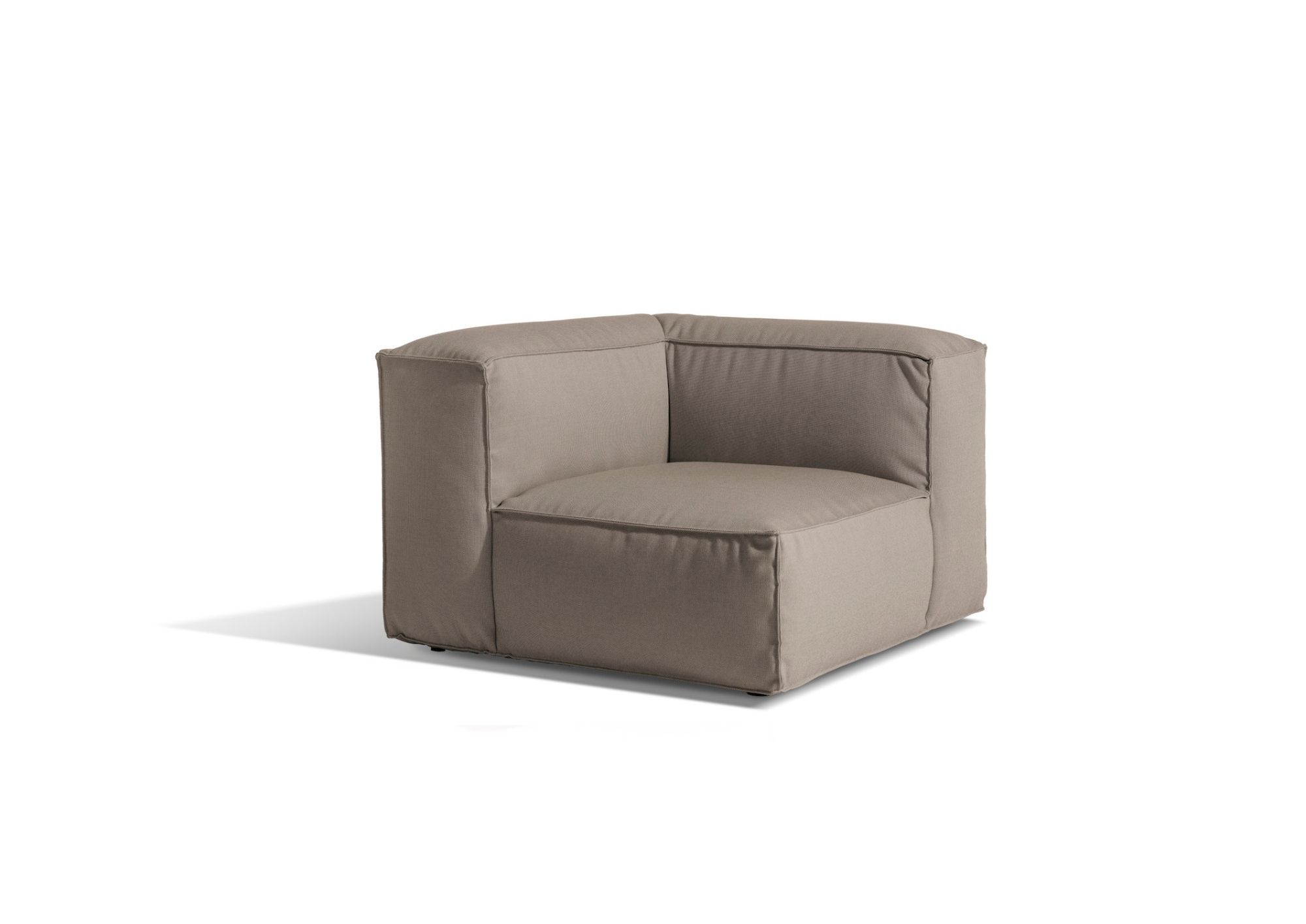 Asker outdoor sofa corner module by Skargaarden in taupe outdoor fabric