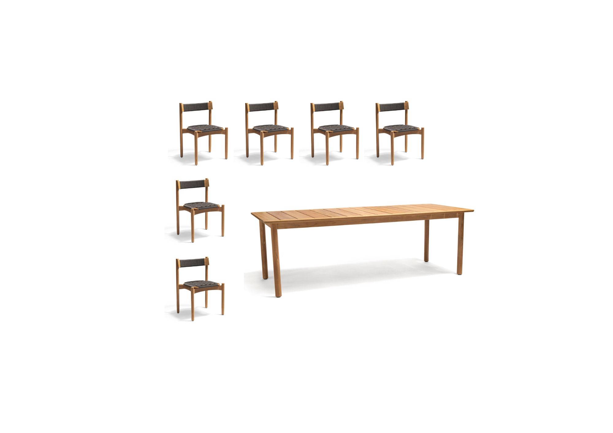 Koster Table + 6 Koster chairs